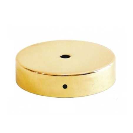 Support métallique en or brillant de 100 mm de diamètre et une sortie