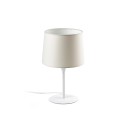 Lampe de table en acier E27 blanc JALLERE
