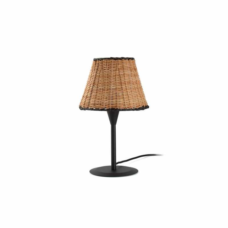 Lampe de table en acier E27 noir mat VOLPAIO