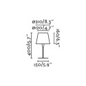 Lampe de table en acier E27 noir mat VOLPAIO