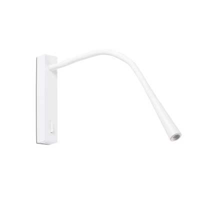 Lampe mur acier LED intégré blanc mat MAUZAC