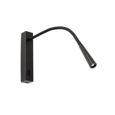 Lampe mur acier LED intégré noir mat CHARRAY