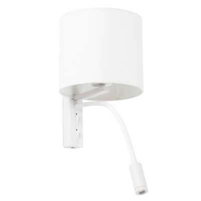 Lampe murale en acier E27 blanc mat MARGNY