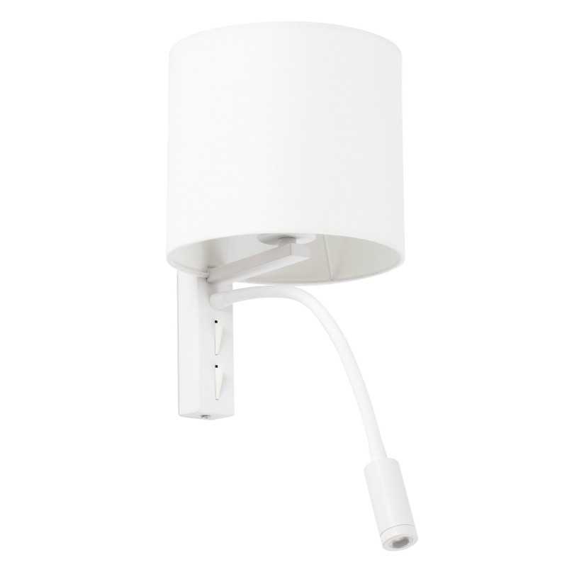 Lampe murale en acier E27 blanc mat MARGNY
