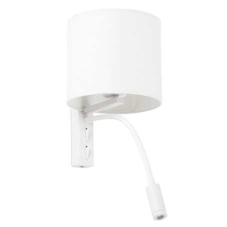 Lampe murale en acier E27 blanc mat MARGNY