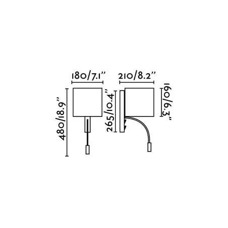 Lampe murale en acier E27 noir mat LOMBRES