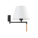 Lampe murale en acier E27 gris FRESNEY