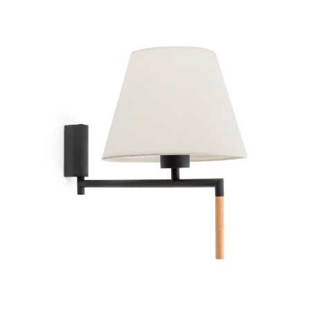 Lampe murale en acier E27 gris LOSSAY