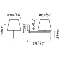 Lampe murale en acier E27 gris AUREIL