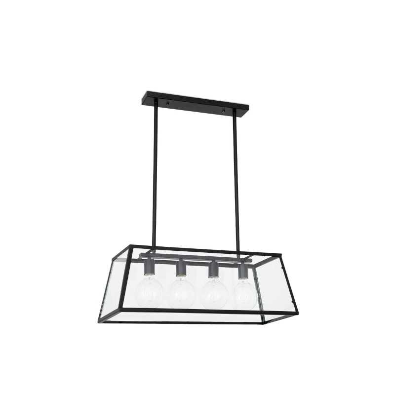 Lampe plafond acier E27 noir mat GARNAY