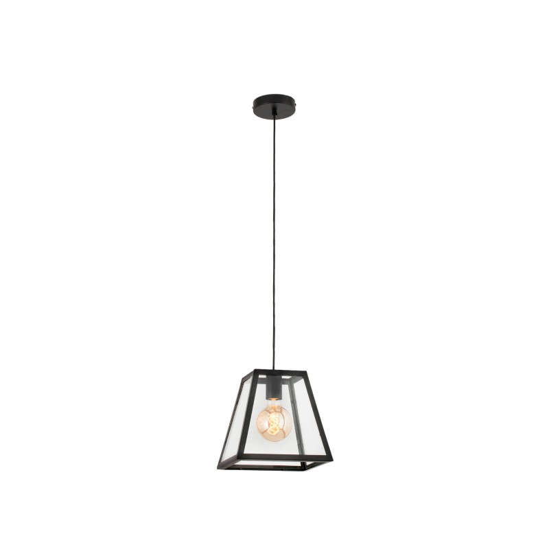 Lampe plafond acier E27 noir mat ANLIAC