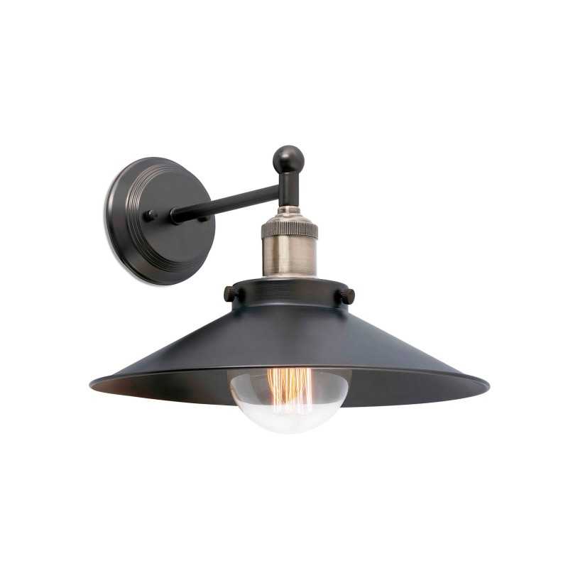 Lampe murale en acier E27 noir mat AUCHERE