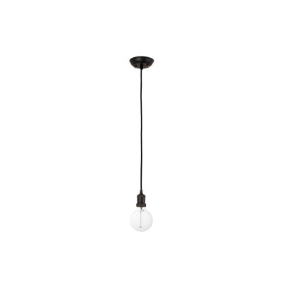 Lampe plafond acier E27 noir AUMAGNE