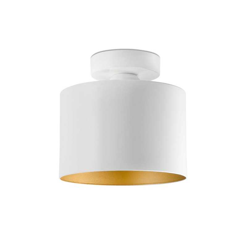Lampe plafond acier E27 blanc CORBIER