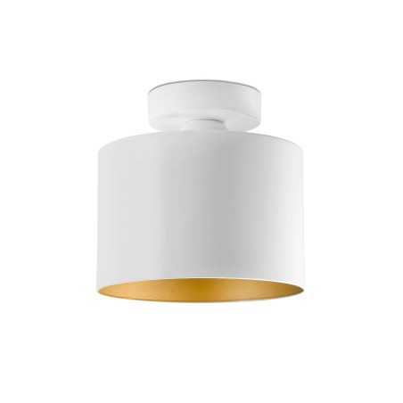 Lampe plafond acier E27 blanc CORBIER