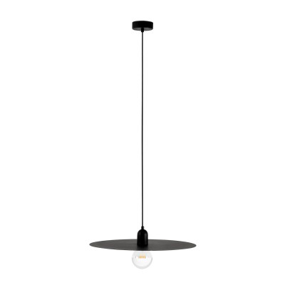 Lampe plafond acier E27 noir mat SANZAY