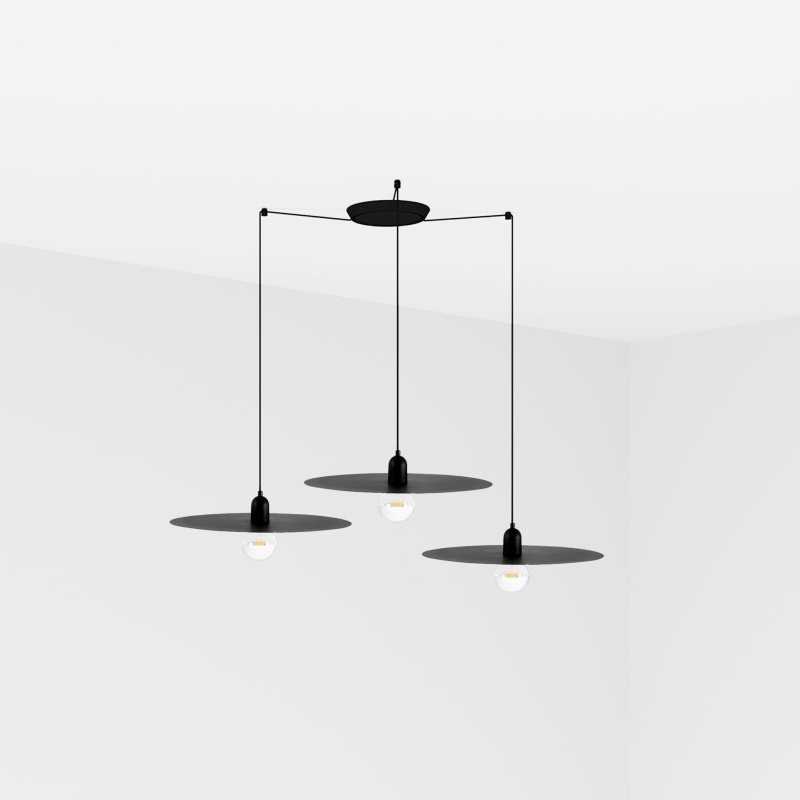 Lampe plafond acier E27 noir mat CONSAC