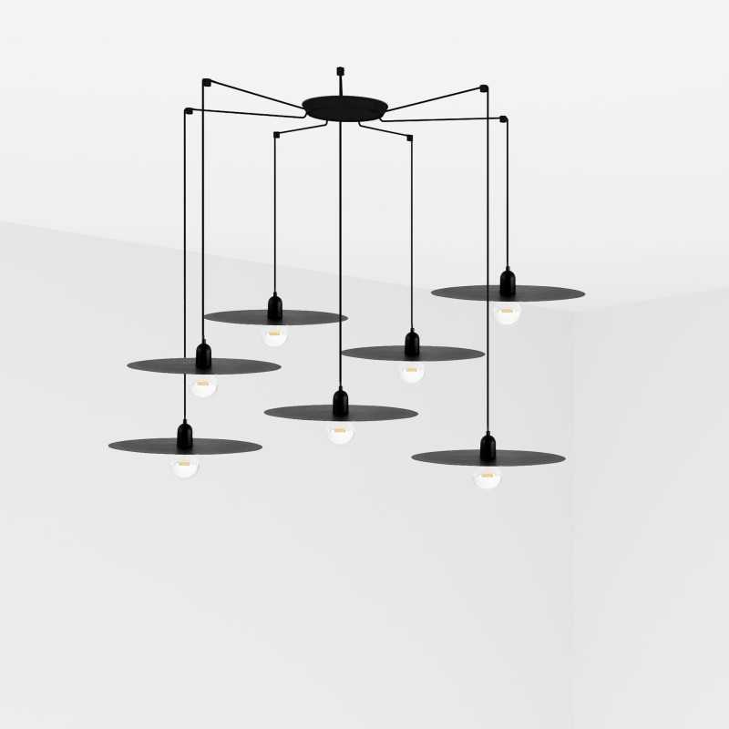 Lampe plafond acier E27 noir mat MIONNAY