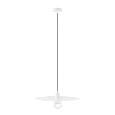 Lampe plafond acier E27 blanc mat PESSEL