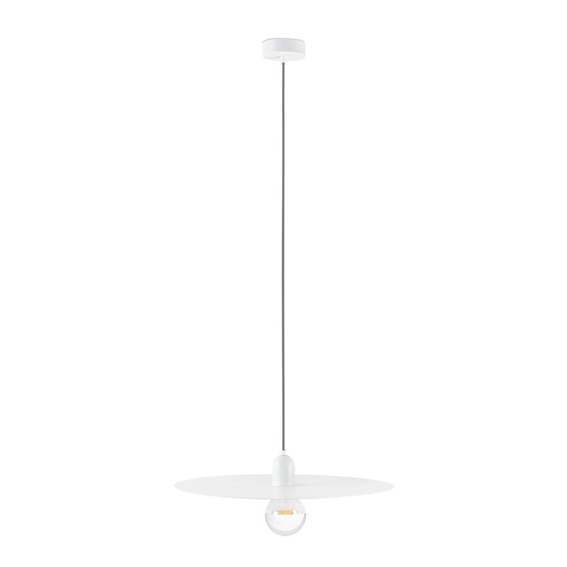 Lampe plafond acier E27 blanc mat PESSEL