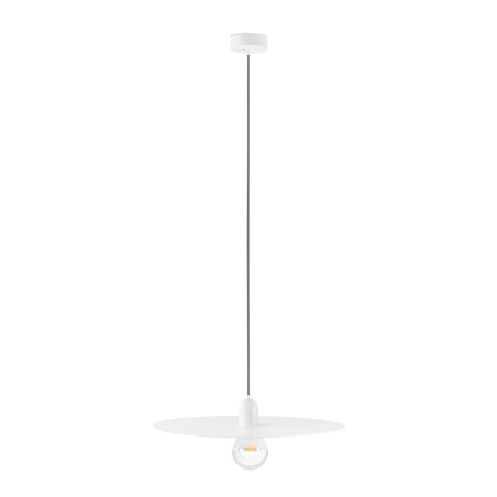 Lampe plafond acier E27 blanc mat PESSEL