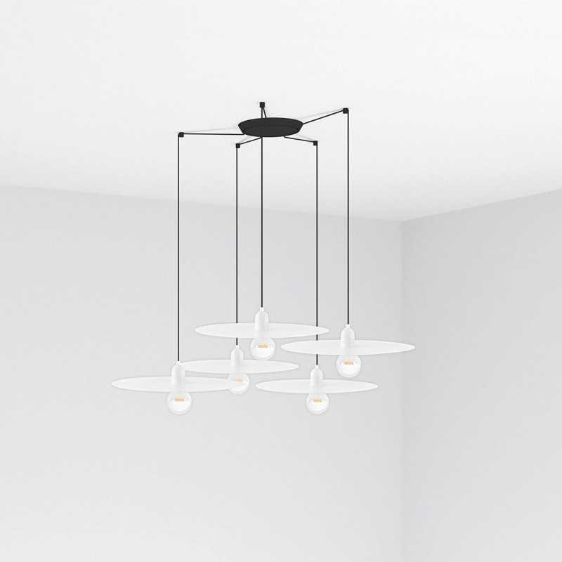 Lampe plafond acier E27 blanc mat SEGURET