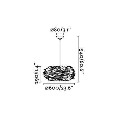 Lampe de plafond en acier E27 noir mat LANCEY