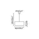 Suspension en acier E27 blanc ROGNON