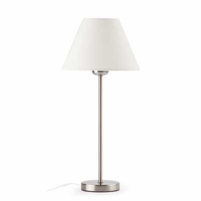 Lampe de table en acier E27 en acier brossé LABEGE