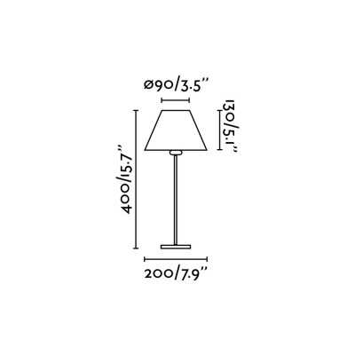 Lampe de table en acier E27 en acier brossé LABEGE