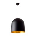Lampe plafond aluminium E27 noir mat KERITY