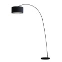 Lampe sur pied en acier E27 noir mat BATSERE