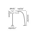 Lampe sur pied en acier E27 noir mat BATSERE