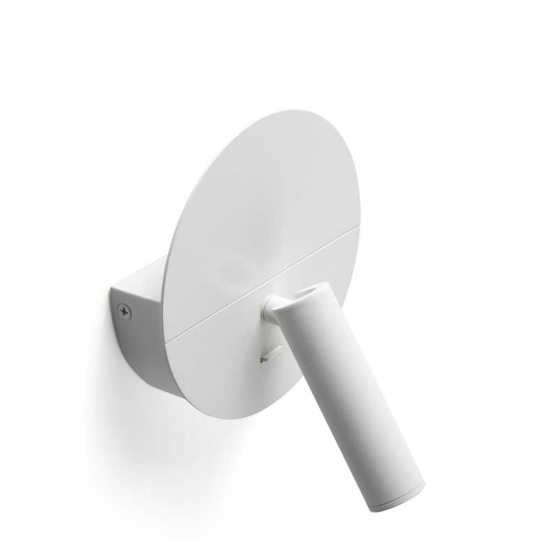 Lampe mur acier LED intégré blanc mat POUTAY