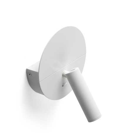 Lampe mur acier LED intégré blanc mat POUTAY