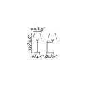 Lampe de table en acier E27 en laiton brossé EPIEDS
