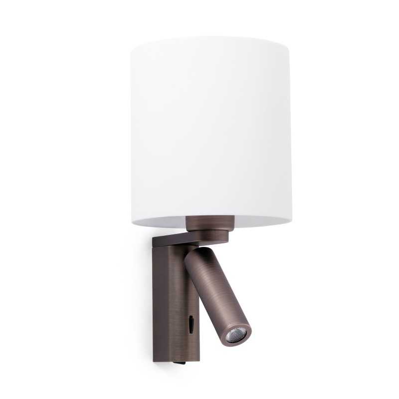 Lampe murale en acier E27 bronze brossé LE RIO