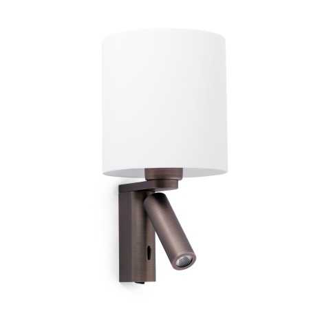 Lampe murale en acier E27 bronze brossé LE RIO