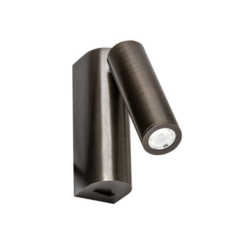 Lampe mur acier LED intégré bronze brossé FANLAC