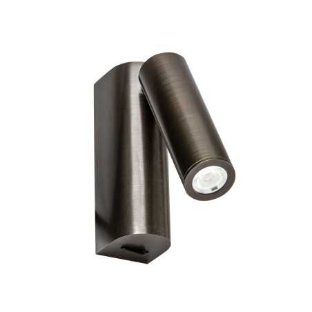 Lampe mur acier LED intégré bronze brossé FANLAC
