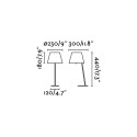 Lampe de table en acier E27 en chrome brillant SAMFOIN