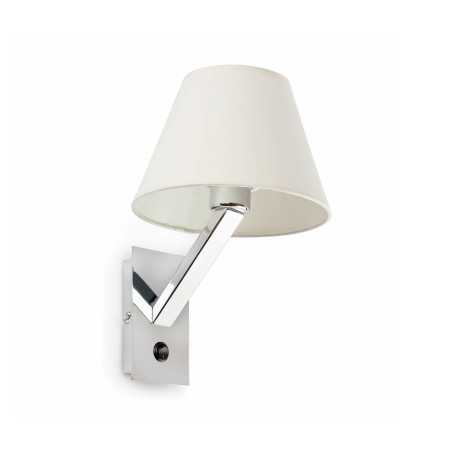 Applique murale en acier E27 en chrome brillant PAILLY