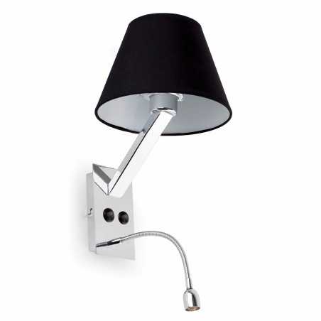 Applique murale en acier E27 en chrome brillant LE PIC