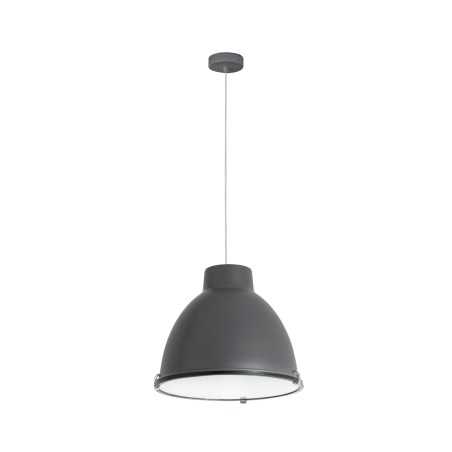 Lampe plafond acier E27 gris OULLES