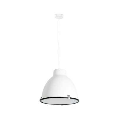 Lampe plafond acier E27 blanc mat MAUBOUX