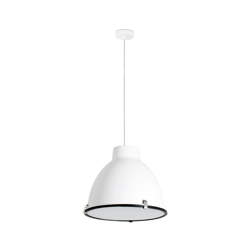 Lampe plafond acier E27 blanc mat MAUBOUX