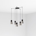 Lampe plafond acier E27 noir mat MERACQ