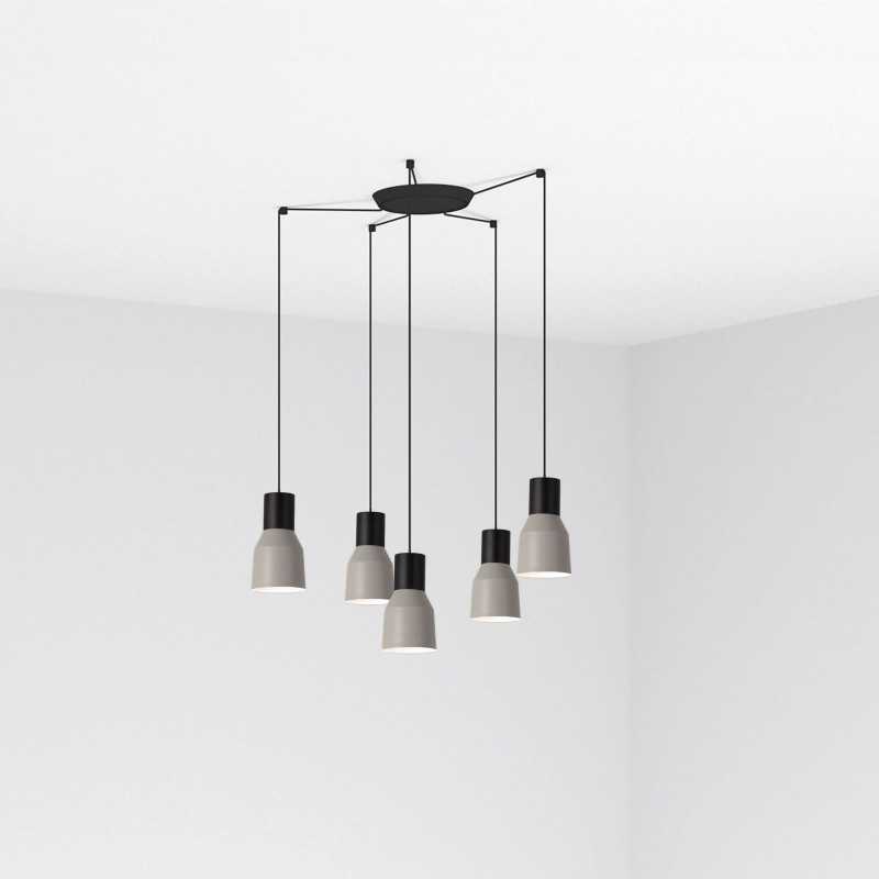 Lampe plafond acier E27 noir mat MERACQ
