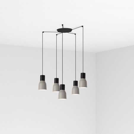 Lampe plafond acier E27 noir mat MERACQ