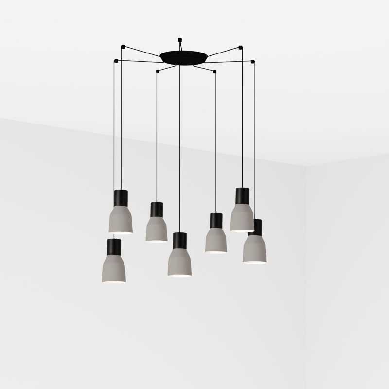 Lampe plafond acier E27 noir mat MAGNANT